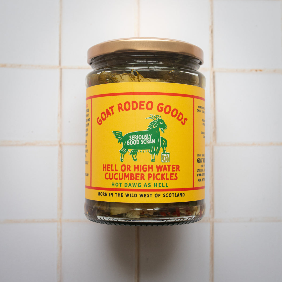 Hell or High Water Cucumber Hot Dog Pickles — Now With Blue Garlic (Yes, Really)