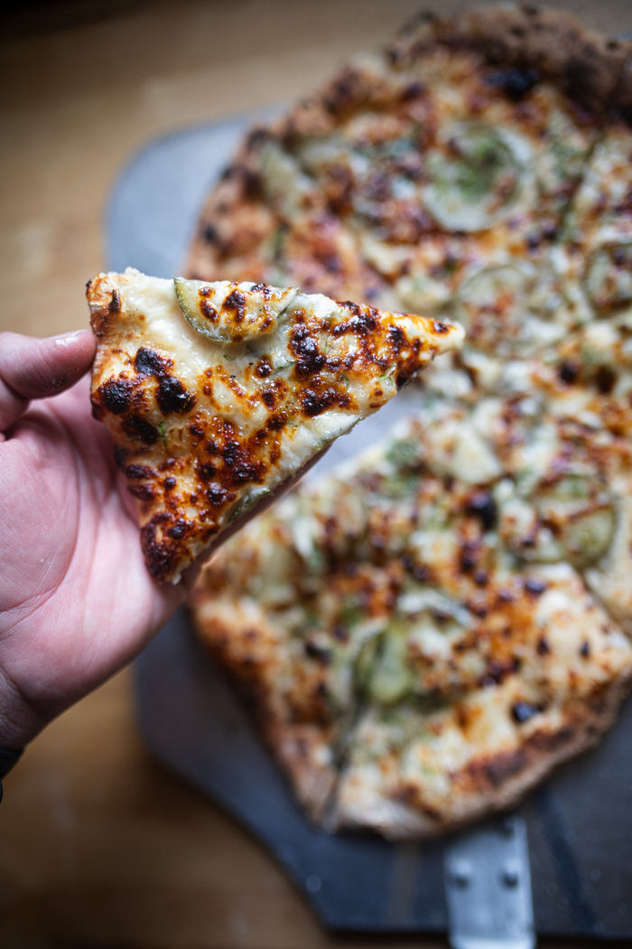Big Dill Pizza with Creamy Pickle Base