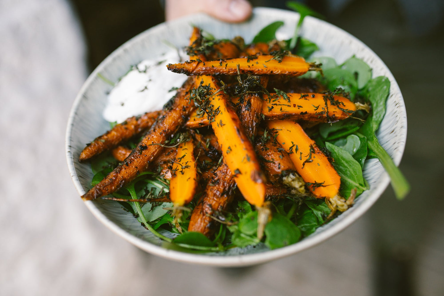 fire cooked sweet dirty carrots