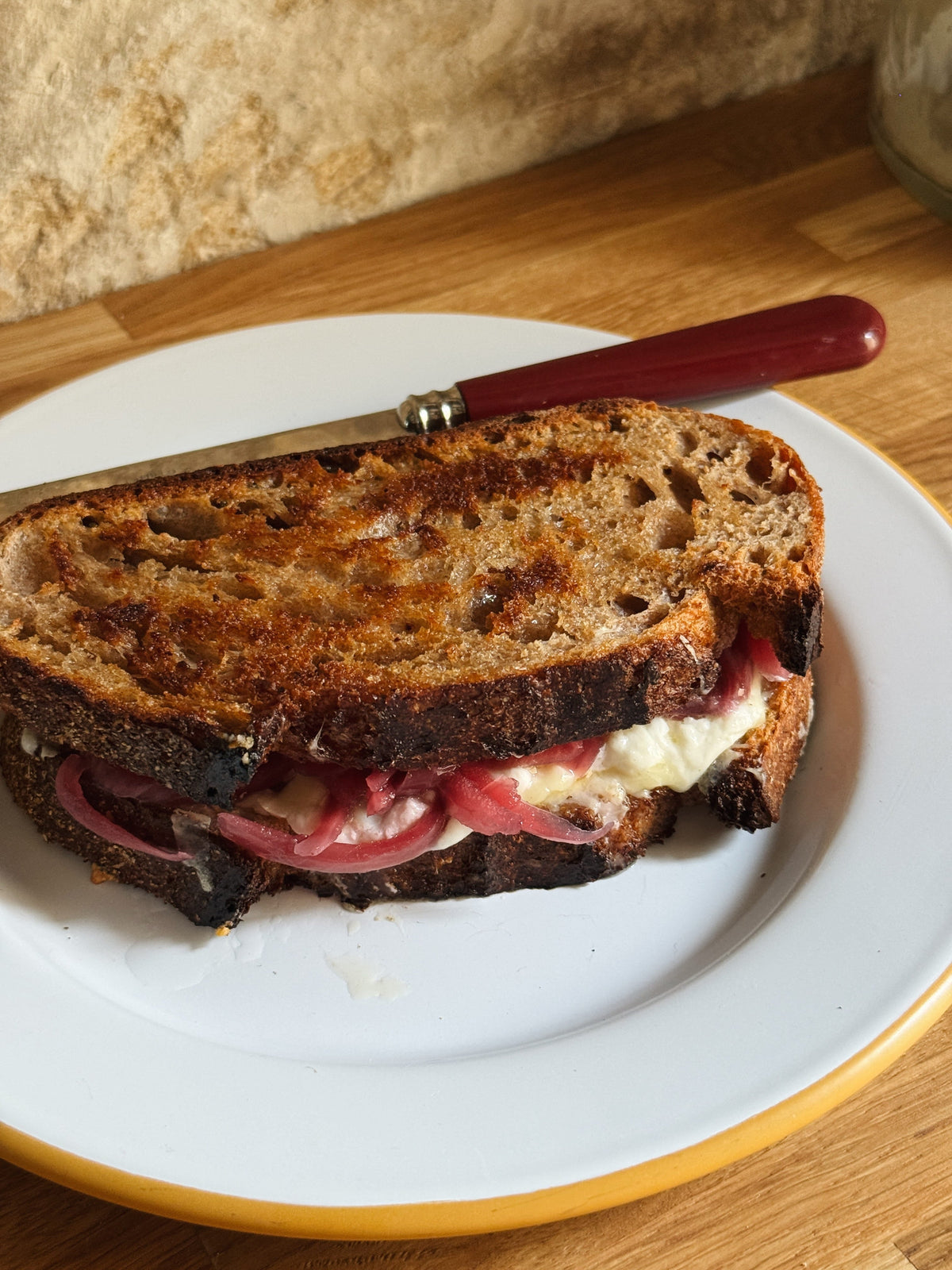 Pickled onion toastie