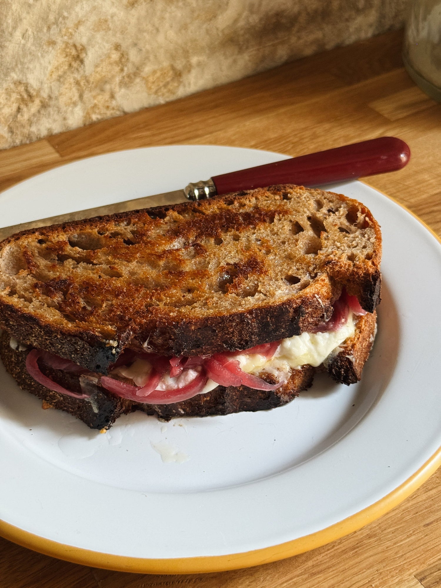 Pickled onion toastie