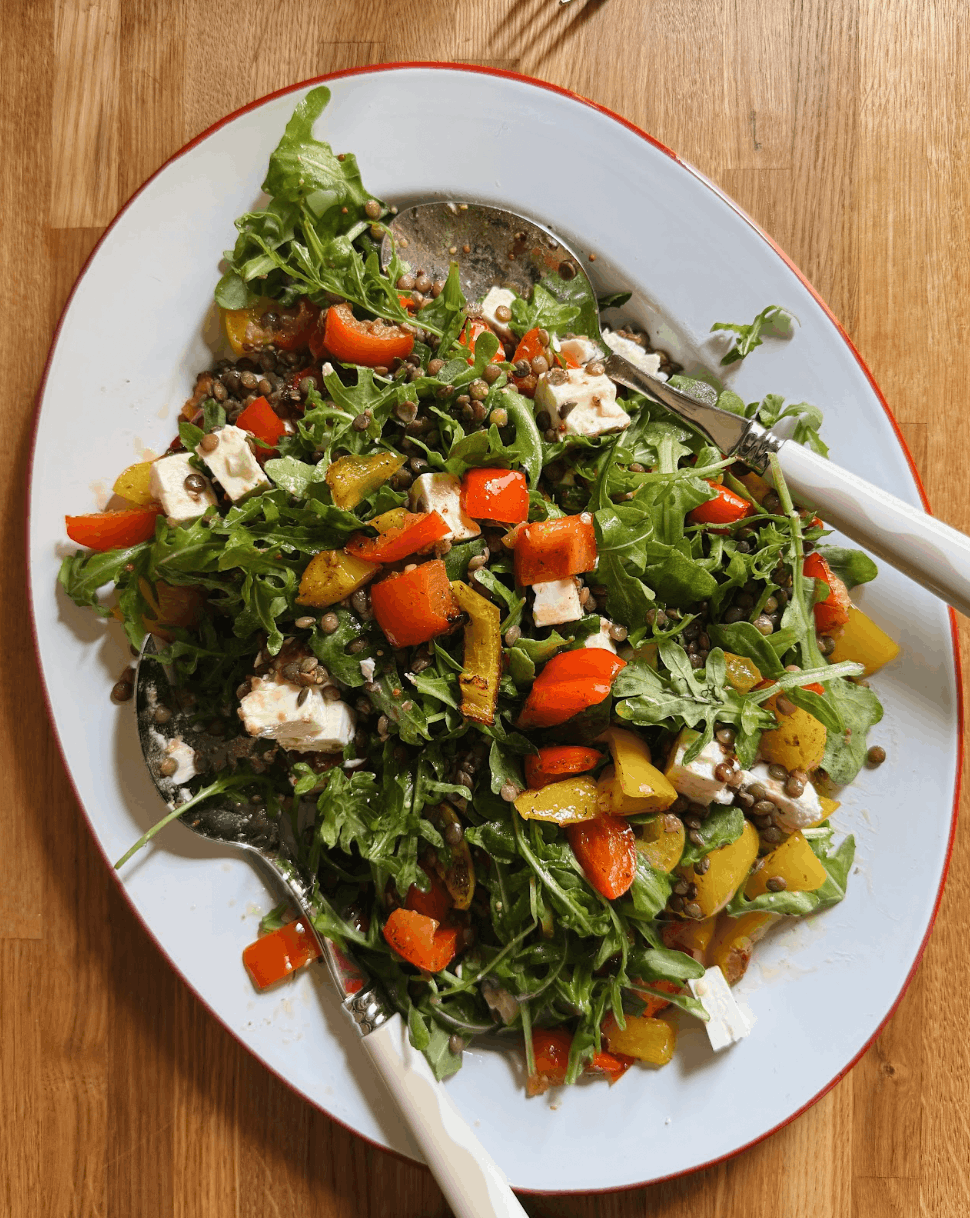 Lentil feta salad