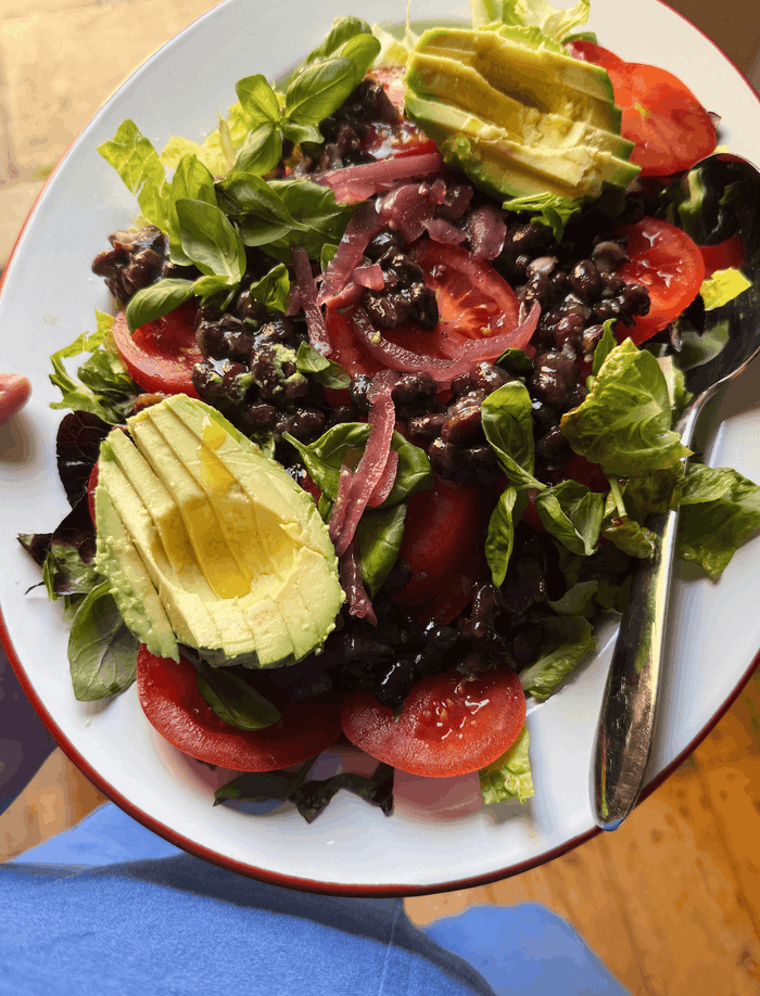 Black bean + avocado salad