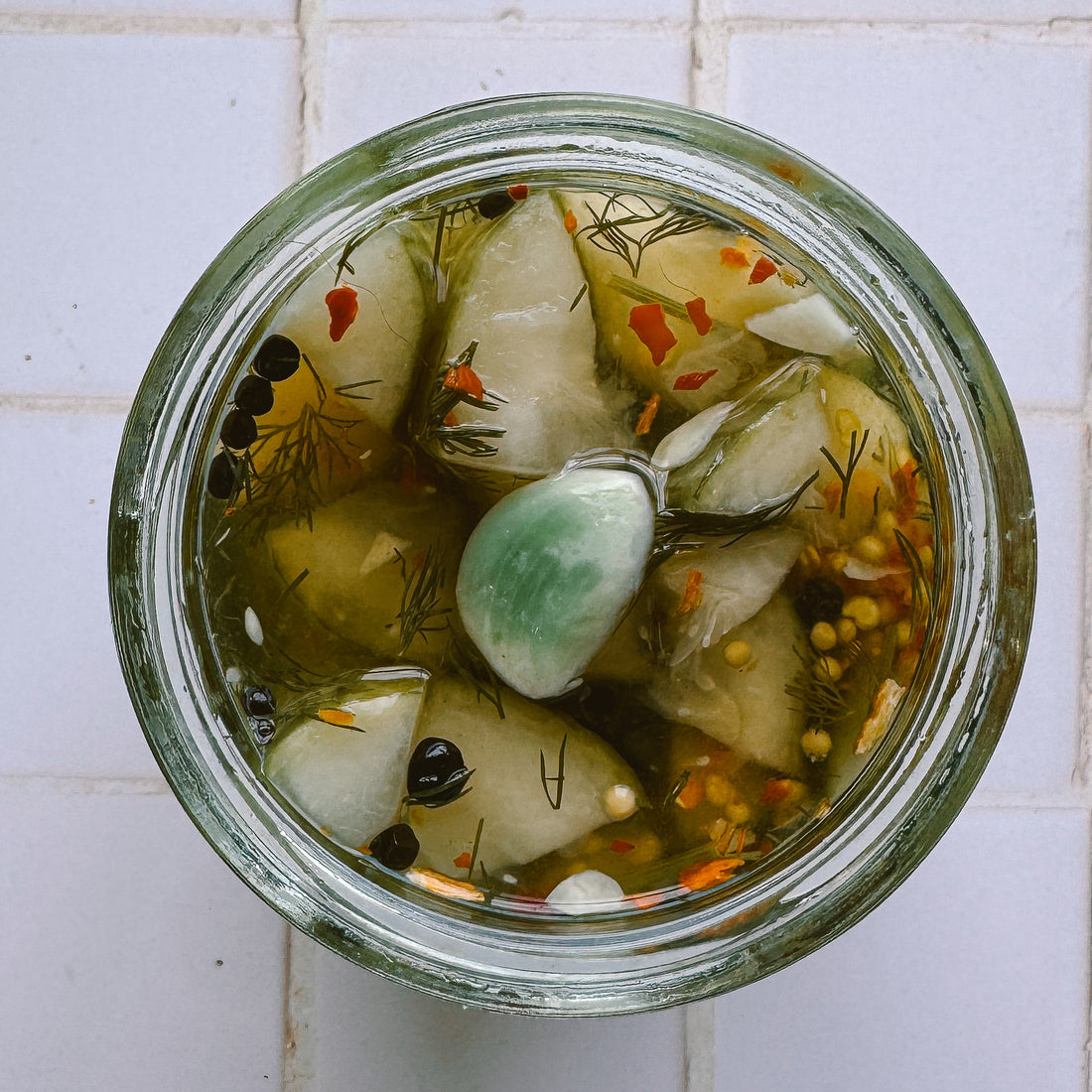 Hell or High Water Cucumber Hot Dog Pickles — Now With Blue Garlic (Yes, Really)