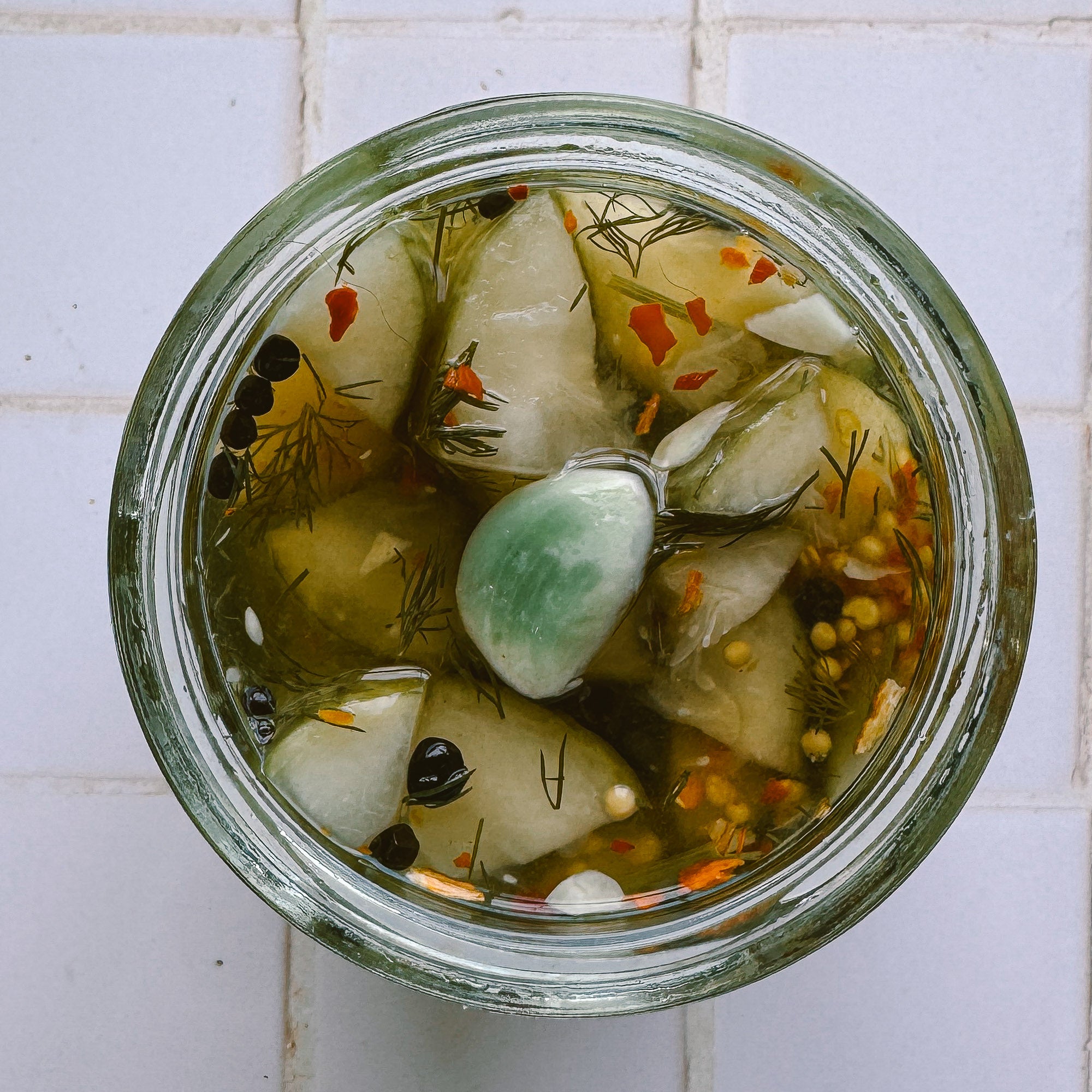 Hell or High Water Cucumber Hot Dog Pickles — Now With Blue Garlic (Yes, Really)